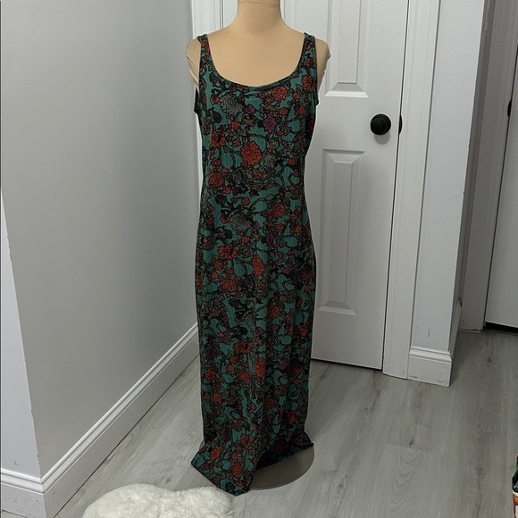 Peruvian Connection Pima Cotton Printed Tank  Maxi Dress - Picture 2 of 8